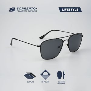 Sorrento+ Police Large (Lifestyle Day Driving Polarized/UV400 Square Sunglasses for Men/Women)