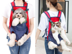 DY LOVING Fashion Brand Pet Dog Cat Travel Backpack Canvas Breathable Mesh Legs Out Front Shoulder Bag Pet Outdoor Chest bag