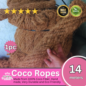 1pc Coco Ropes / Coconut Fiber Ropes / Coco Twine 14m long approximately High Quality Hand made Coco Fiber Twisted Durable and Eco-Friendly