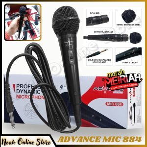 Professional Dynamic Advance / Mic Kabel Advance 884 | Mic Karaoke | Mikrofon ADVANCE | Microphone Advance Mic 884 ~ Noah Online Store