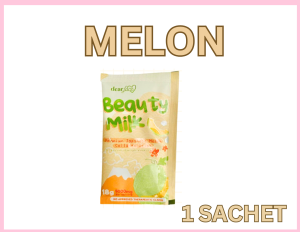 DEAR FACE Beauty Milk Sachet Japanese Melon Strawberry Lychee Collagen Drink Beautymilk (1 SACHET)