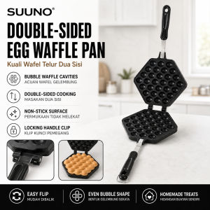 SUUNO Egg Waffle Mold Egg Waffle Premix Frying Pan Baking Utensils Non-stick Household Tools Baking Egg Waffle Mold Fish Shape Taiyaki Bakeware Non Stick Dapur Periuk Besi Accessories Kit Set System Device