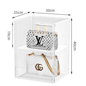 🔥[SG STOCK]Oversized bag storage storage shelf perfume compartment display dust- proof luxury bag storage box