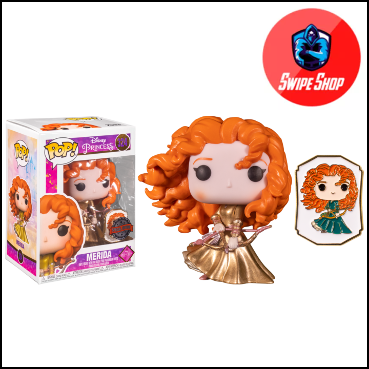 Funko Pop Merida Gold Ultimate Disney Princess with Enamel Pin