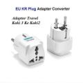 Over Steker Converter Adaptor kepala charger Sambungan Colokan Listrik Gepeng Dan Kaki 3 ke 2 Stecker stop kontak Universal. 