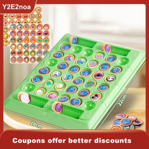 【Y2E2noa】 1 Set Logical Thinking Cognitive Animal Learning Memory Matching Chess Kids Toy Animal Flip Chess Classic Strategy Board Game
