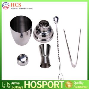 【HCS】4pcs Cocktail Shaker Barware Tools 250ml Stainless Steel Profissional Cocktail Shaker Set Lightweight with Jigger Bar Accessories