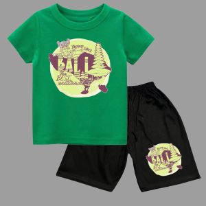 setelan celana pendek dan kaos oblong anak usia 1-10tahun sablon gambar BALI THE BEST CULTURAL