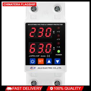 Electrical Over Under Voltage Protector 40A 220V with LCD Display Adjustable for Stable Power Supply in Homes and Workshops