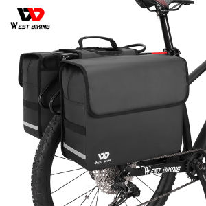 WEST BIKING Bike Bag Waterproof Bike Pannier Bag 36L Portable Cycling Rear Seat Trunk Bag MTB Luggage Bag Bike Accessories