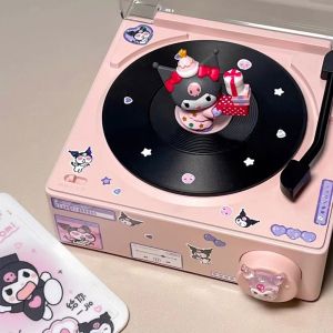 【Cute 77】Sanrio Character DIY Bluetooth Smart Speaker Alarm Clock 2-in-1 Kuromi Hello Kitty Cinnamoroll Melody Pochacco Pom Pom Purin Super Cute Retro HD Stereo Sound Quality Birthday Gift