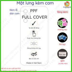 Dán PPF Samsung A14 (4G/5G)/ A24 4G/ A34/ A54/ A13 (4G/5G)/ A35 5G/ A55 5G loại trong nhám dành cho màn hình mặt lưng lưng bo viền