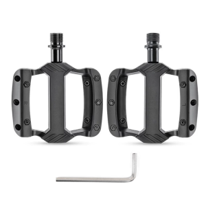Light Weight Nylon Mountain Bicycles Pedals Wide Flat Cycling Pedals 3 Bearings Nonslip Bicycles Pedals Easy to Use