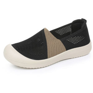IELGY s New Summer Cloth Shoes Womens Mesh Cut-out Breathable Lightweight Slip-on Shoes