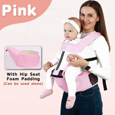 【Fast Shipping】Baby Carrier Four Seasons Multi functional Breathable Double Shoulder Front Holding Baby Strap Baby Waist Bench foldable easy to carry