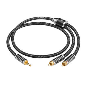 Dây Âm thanh Hi-Fi OCC Mạ Bạc 4.4mm sang 2RCA Dây Chia Y 2.5mm/4.4mm sang RCA Cao Cấp cho Khuếch đại và Tai nghe Cân bằng.