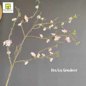 Hoa đào giả hoa mai lụa hoa đào rừng hoa Tết giả như thật đẹp cao cấp