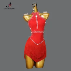 2023 Red Senior Professional Moden Dance Dress Women's Standard