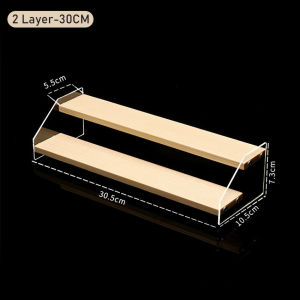 Rak Stand Display Action Figure Akrilik Kayu Tempat Penyimpanan Kosmetik Nail Kutek Kuku Gel Organizer Meja 2 3 4 5 Susun