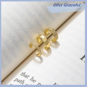 Ditur Delicate Zircon Cute Clip Earrings Female Buckle Ear Cuff No Piercings Cartilage Ear for Women Fashion Jewelry