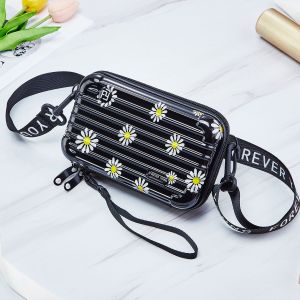 Korean Fashion Messenger Small Suitcase Hard Shell Cosmetic Bag Storage Bag Mobile Phone Bag Shoulder Bag Womens Bag