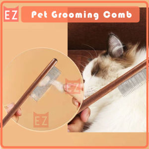 Sikat kucing Pet comb Compact Pet Hair Shedding Comb Pets Flea Comb Massage Combs Cat Hair Brush Dog Grooming Tool