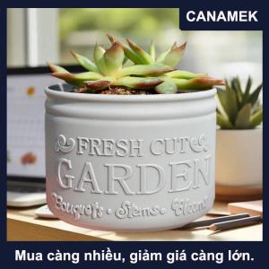 【CANAMEK】 Chậu Hoa Tròn trồng cây mọng nước Chậu cây văn phòng máy tính để bàn ban công trang trí sân vườn nhà ngoài trời chậu