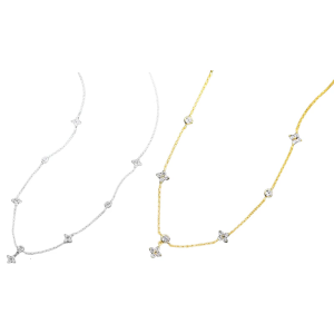 Sparkling Necklace Fashion Four Leaf Pendant Necklace Neck Perfect for Youthful Couple or Close Friend