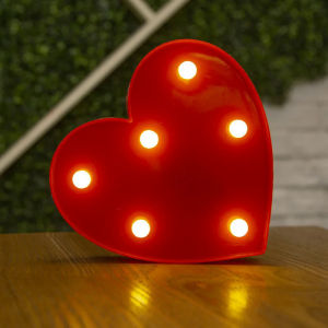 3D Love Heart Marquee Letter Lamps Indoor Christmas Decorative Lamps LED Night Light Wedding Decor Romantic Valentines Day Gift