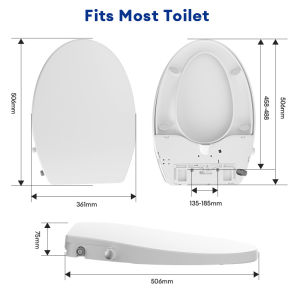 JOMOO Manual Bidet Toilet Seat Cover Soft Close Dual Nozzles Self-cleaning Hygiene V Shape Toilet Lid Non-Electric Easy Install