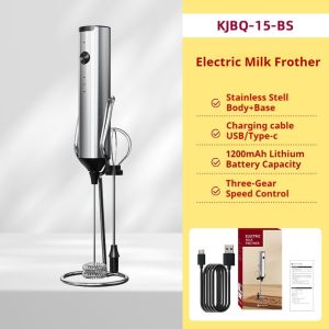 BESTIT USB Rechargeable Egg Beater Handheld 3 Speed Adjustable Coffee Blender Portable High Quality Cream Beater Coffee Tools