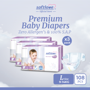 SoftLove Platinum baby diaper (TAPE) 3 pack Combo