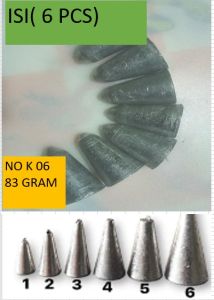 Timah Pancing Keras Kerucut Model Lengkap Warna Hitam No 0-7