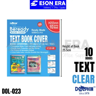 [Ready Made] Dolphin Beready Book Cover / Wrapper / Pembalut Buku F5 Exercise Book / Text Book / Aktivity Book / A4