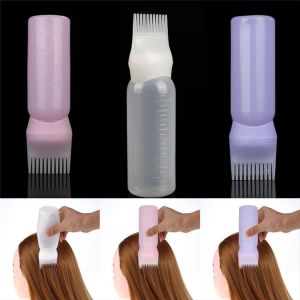 GUAIP Empty Bottle Oil Comb Hair Colouring Dispensing Comb Applicator Bottles Hair Dye tool Dyeing Shampoo Bottle Hair Dye Bottle With Graduated Brush