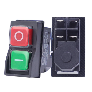 Waterproof Electromagnetic Push Button Switches 4/5Pin Starter Safety Switches for Electric Power Tool Garden Tool