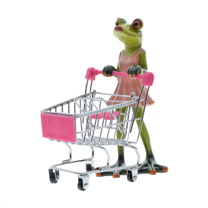 Cart Frogs Statue Tabletop Ornament Sculpture Decorative Figurine for Cabinet Tabletop Bookshelves Home Office Decors