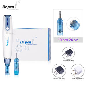 Dr. Pen A9 Professional Microneedling Electric Derma Pen with 10PCS Replacement Cartridges Acne Wrinkle Removal Mesotherapy Pen