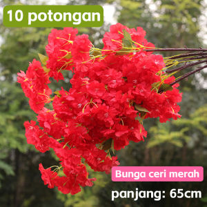 Bunga sakura Tahun Baru Cina dan bunga prem tanaman dekoratif plastik dan bunga buatan