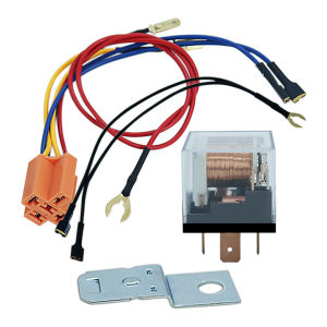 Motorcycle 12V Set Transparent Horn Mini Driving Light Relay Socket 4pin 5pin