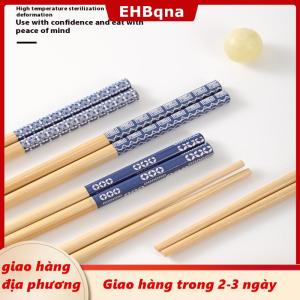 [COD] EHBqna 3PF Ship within 24 hours Tái Sử Dụng 5 Cặp Bộ Đồ Ăn Handmade Tre Nhật Bản Gỗ Đũa Sushi Thực Phẩm Mèo Hoa Đa Màu Sắc Gỗ Chop Gậy