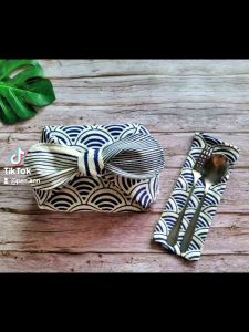 Bunny bento bag ใช้ได้ 2 ด้าน ถุงผ้าฝ้ายใส่กล่องข้าวลายน่ารัก