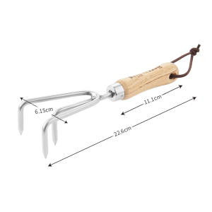 Berry & Bird Stainless Steel Lighter Range Hand Triple Claw Rake - Lightweight and Versatile Tool for Soil Cultivation and Weeding For Women