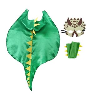 MNTT Golves Dragon Cloak Cosplay Costumes Hooded Cape Halloween Kids Costume Cute Dinosaur Costume Boys Girls