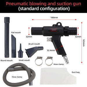 HIFESON Car Air Blower Kit Dual Function Air Vacuum Blowing Tool Pneumatic Vacuum Cleaner Kit Air Blow Suction Cleaning Tools Blow in the front and suck in the back