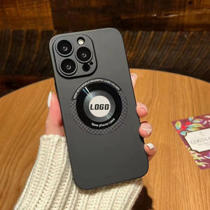 🇹🇭iCase เคสไอโฟน โชว์โลโก้ เคสแม่เหล็ก 15 14 13 12 11 pro promax Pro Max เคสไอโฟนกันกระแทก เคสไอโฟนสีพื้น เคสไอโฟนผู้ชาย phone case เคสชาร์จไร้สาย แม่เหล็ก