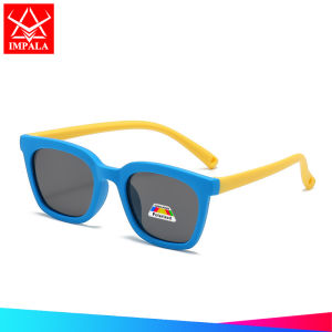 IMPALA 2025 Fashion Kids Polarized Sunglasses for 2-8 Years Old Boys Girls Sports Eyewear Elastic Frame 100% Anti-UV HD Lens Silicone Material NO.PG1017W
