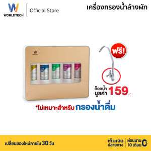 Worldtech เครื่องกรองน้ำล้างผัก ตัวกรอง 5 ขั้นตอน รุ่น WT-WP5S-D800 ประกัน 1 ปี
