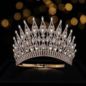 Big Miss Universal Pageant Crown High-end Adjustable Shiny Wedding Gown Tiara Princess Queen Sagala