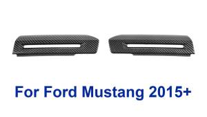 ฝาครอบตกแต่งมือจับประตูคาร์บอนไฟเบอร์ ABS สำหรับฟอร์ดมัสแตง 2015 2016 2017 2018 2019 2020 อุปกรณ์ตกแต่งภายในรถยนต์